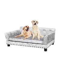 Bingopaw Large Dog Cat Pet Elevated Raised Bed Sofa for All Breed Super Soft Mat Pad