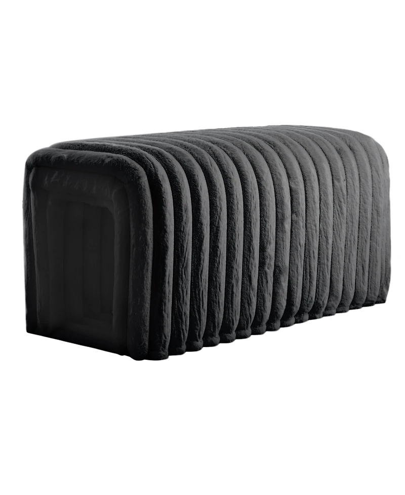 Aostirmotor 17 in. Storage Bench Pet Supplies Corduroy Bench Cat's nest to hide in