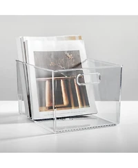 iDesign Storage Bin with Handles for Kitchen, Bathroom, or Home Office, Set of 2, Clear, Made in Usa