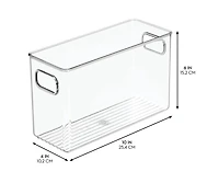 iDesign Set of 2 Pantry Storage Bins with Handles - Clear