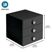 iDesign Stackable 3-Drawer Vanity Makeup Organizer