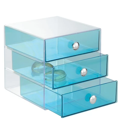 iDesign Stackable 3-Drawer Vanity Makeup Organizer