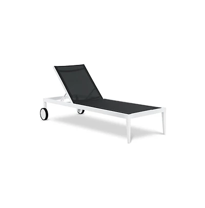Meridian Furniture Nizuc Mesh Water Resistant Fabric Outdoor Patio Chaise Lounge Chair