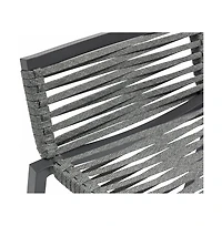 Meridian Furniture Maldives Grey Rope Fabric Outdoor Patio Barstool, Set of 2
