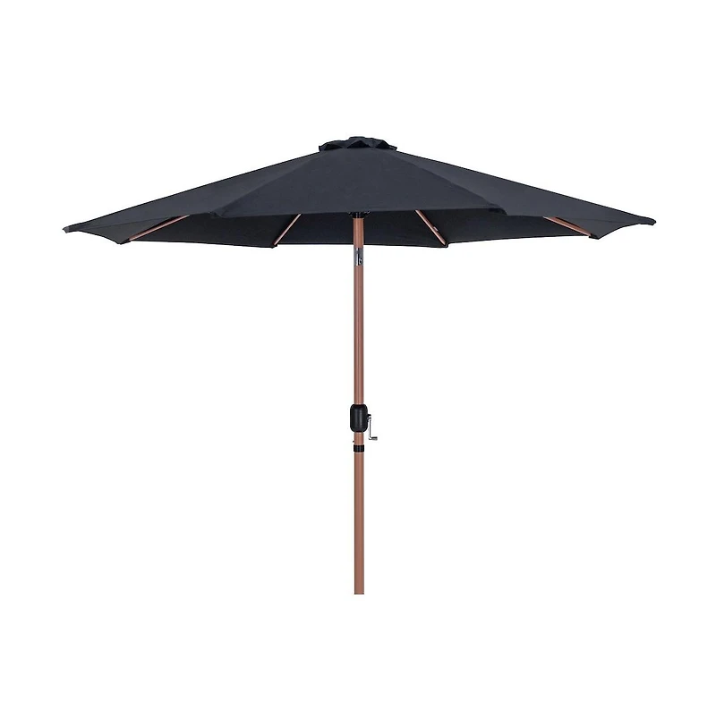 Meridian Furniture Fiji Fabric / Matte Aluminum Patio Umbrella with Base Sets