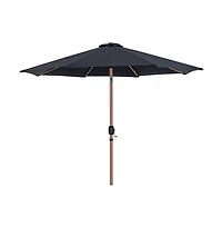 Meridian Furniture Fiji Fabric / Matte Aluminum Patio Umbrella with Base Sets