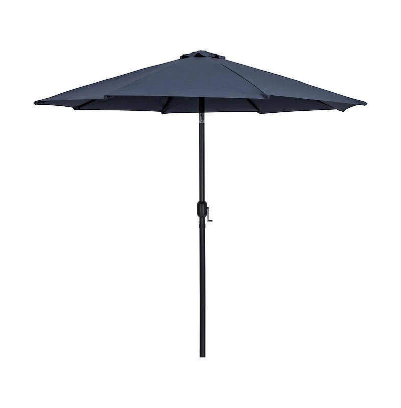 Meridian Furniture Fiji Grey Fabric / Matte Aluminum Patio Umbrella with Base Sets