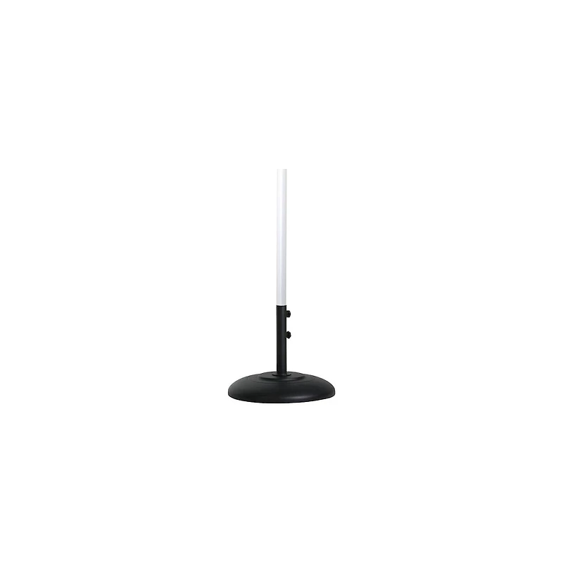 Meridian Furniture Amalfi Black With Cream Piping / Matte Black Metal Patio Umbrella with Base Sets