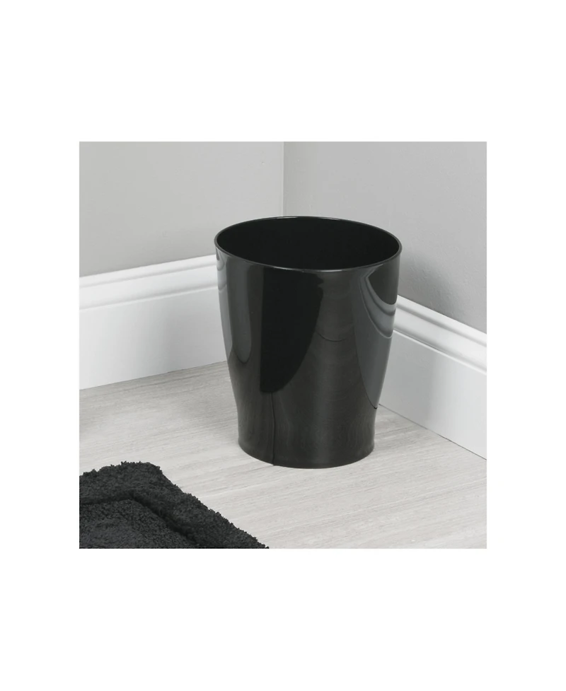iDesign Small Round Plastic Bathroom Trash Can - Set of 4 - Made in Usa