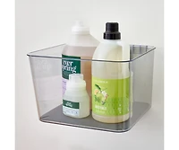 iDesign Medium Wall-Mounted Storage Bin and Bracket - Clear - Made in Usa