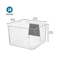 iDesign Medium Wall-Mounted Storage Bin and Bracket - Clear - Made in Usa