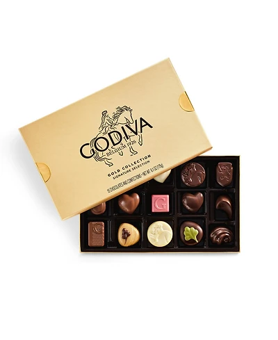Godiva Assorted Chocolate Gold Gift Box, 15 Pieces