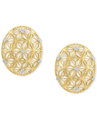 Effy Diamond Lattice Openwork Stud Earrings (1/5 ct. t.w.) in 14k Gold