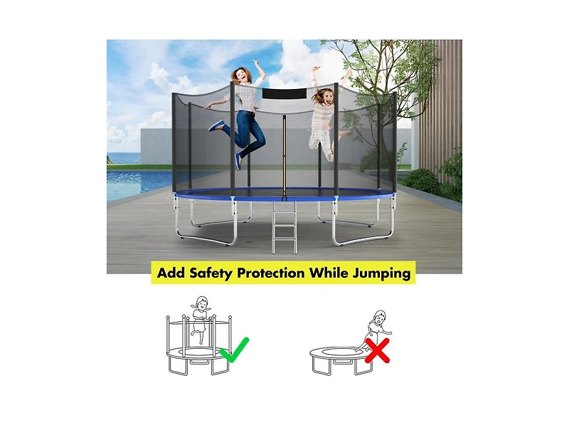 Akiudex Trampoline Safety Enclosure Net for 16 ft Round Trampoline