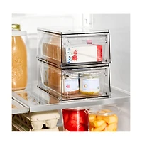 iDesign Stackable Storage Drawer for Fridge, Pantry, or Under Kitchen Sink - Clear
