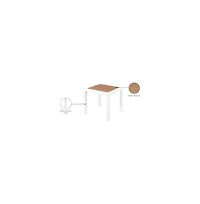 Meridian Furniture Nizuc Wood Look Accent Paneling Outdoor Patio Aluminum End Table