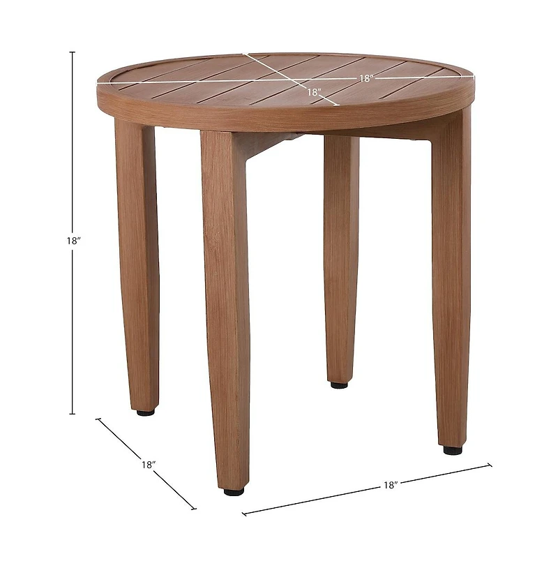 Meridian Furniture Maui Natural Outdoor Patio End Table