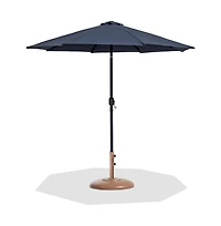 Meridian Furniture Fiji Fabric / Teak Aluminum Patio Umbrella with Base Sets