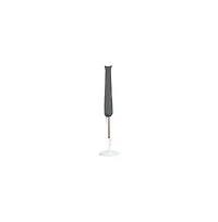 Meridian Furniture Amalfi Navy With Cream Piping / Matte Metal Patio Umbrella with Base Sets