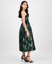Anne Klein Women's Crisscross Sleeveless Midi Dress