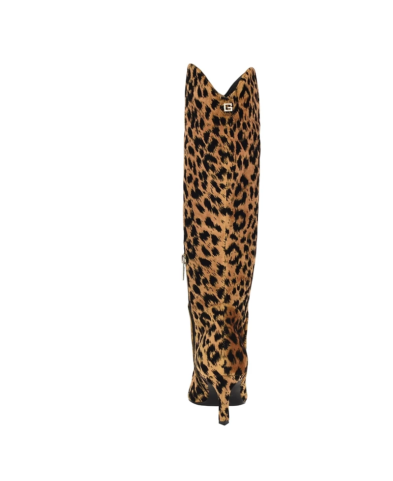 Guess Women's Palisa Wide Calf Tall Kitten Heel Dress Boots