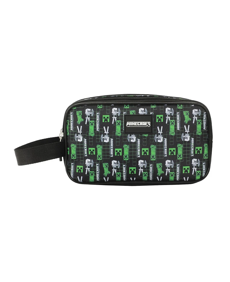 Minecraft Creepers Dual-Compartment Utility Case With Webbing Pull Handle