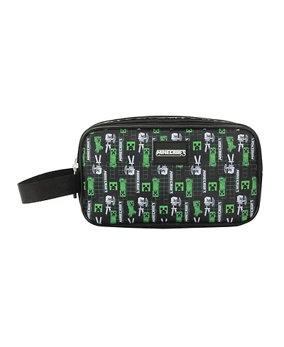 Minecraft Creepers Dual-Compartment Utility Case With Webbing Pull Handle