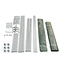 Akiudex Outdoor Carport Shed with Sidewalls and Waterproof Ripstop Cover - 8 x 14 Feet