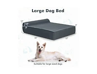 Akiudex Orthopedic Dog Bed with Memory Foam and Headrest Pillow
