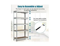 Akiudex 5-tier steel shelving unit storage shelves heavy duty storage rack