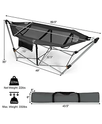 Akiudex Portable Folding Hammock with Hammock Stand