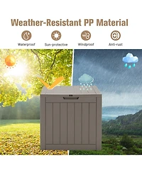 Akiudex 30 Gallon Outdoor Storage Deck Box with Handles and Lockable Lid