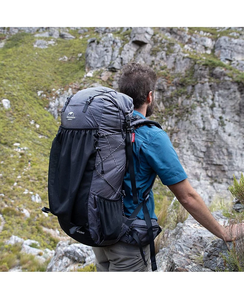 Naturehike 40L+5L Hiking Backpack – Waterproof, Lightweight Mountain Bag with Rain Cover & Shoe Compartment for Camping & Travel