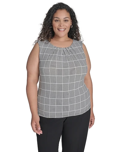 Calvin Klein Plus Pleated Top