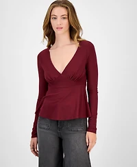 Planet Gold Juniors' Long-Sleeve Babydoll Top