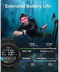 Suunto Ocean Gps Diving Watch with Amoled Touchscreen, Heart Rate and Fitness Tracker - All Black