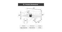 Slickblue Heavy Duty Metal Daybed Frame with Classic Design for Twin Mattress Support