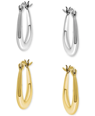 Giani Bernini Polished Oval Oval Small Hoop Earrings, Macy's Exclusive