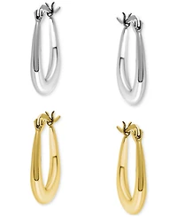 Giani Bernini Polished Oval Oval Small Hoop Earrings, Macy's Exclusive