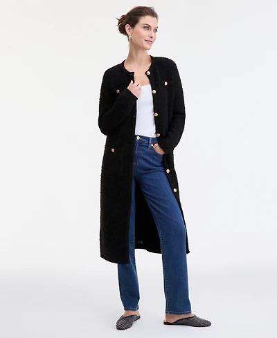 I.n.c. International Concepts Women's Boucle Duster Cardigan, Macy's Exclusive