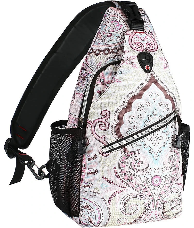 Mosiso National Style Sling Backpack - Pattern Rope Design Crossbody Daypack for Travel & Hiking