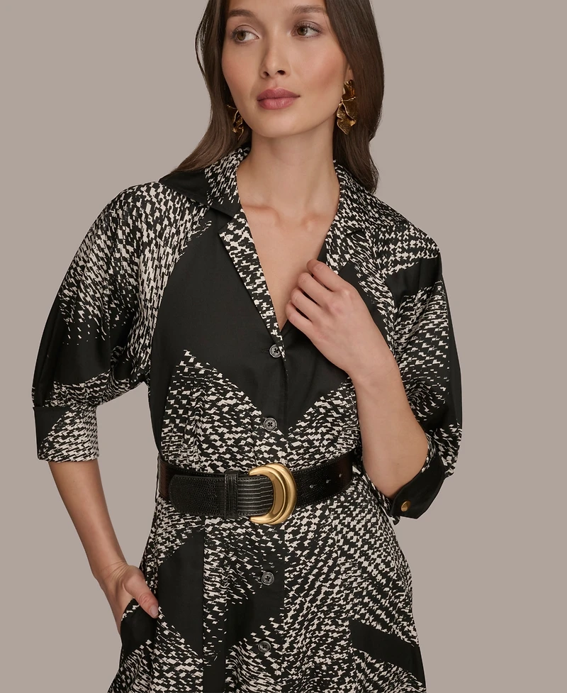 Donna Karan New York Women's Floral Shirt Dress