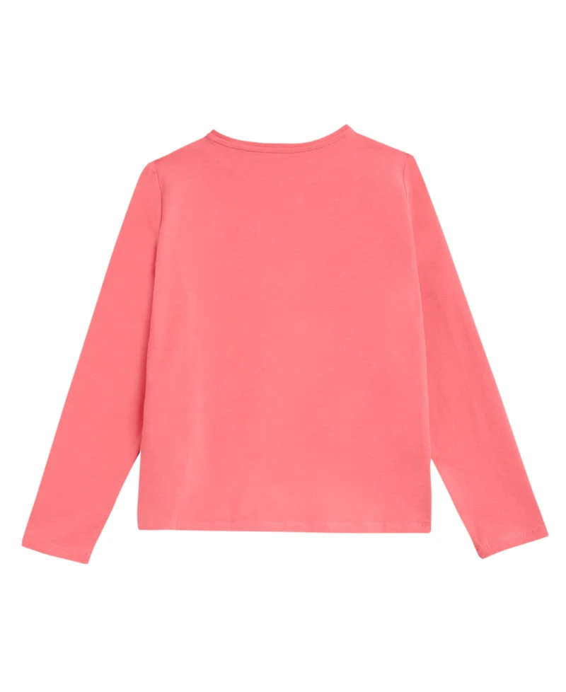 Guess Big Girls Long Sleeve Embroidered Sequin Logo T-Shirt