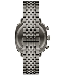 Emporio Armani Men's Chronograph Gunmetal-Tone Stainless Steel Bracelet Watch 40mm