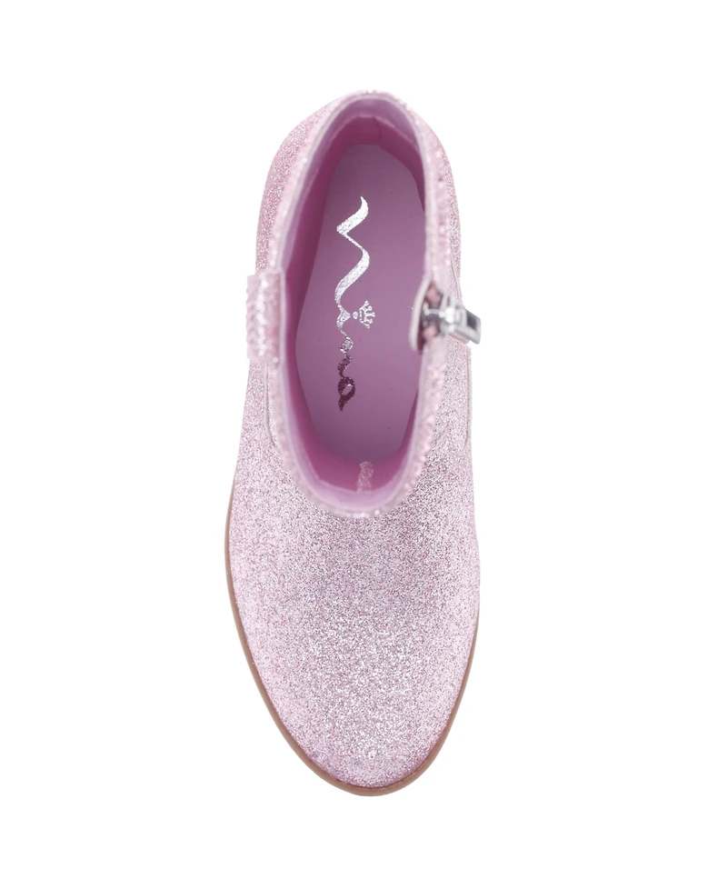 Nina Big Girls Glitter Side Zip Cowboy Boots