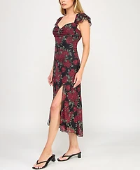 Bcx Juniors' Sweetheart Neck Midi Dress