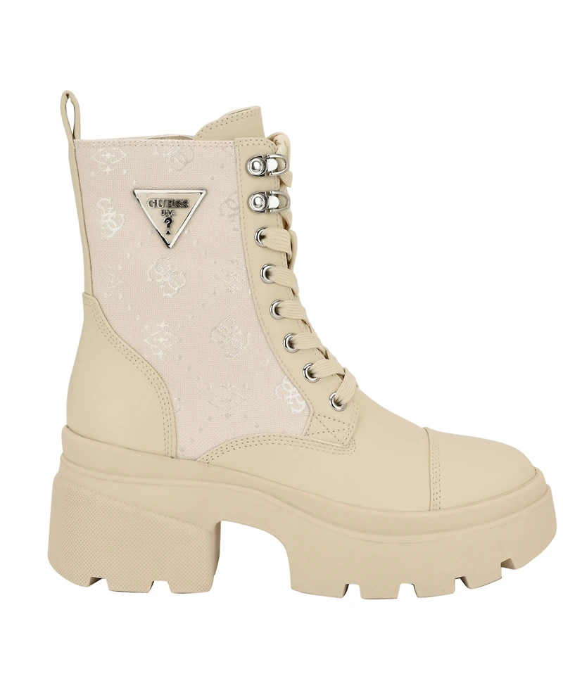 Guess Women's Yarini Platform Lug Combat Boots