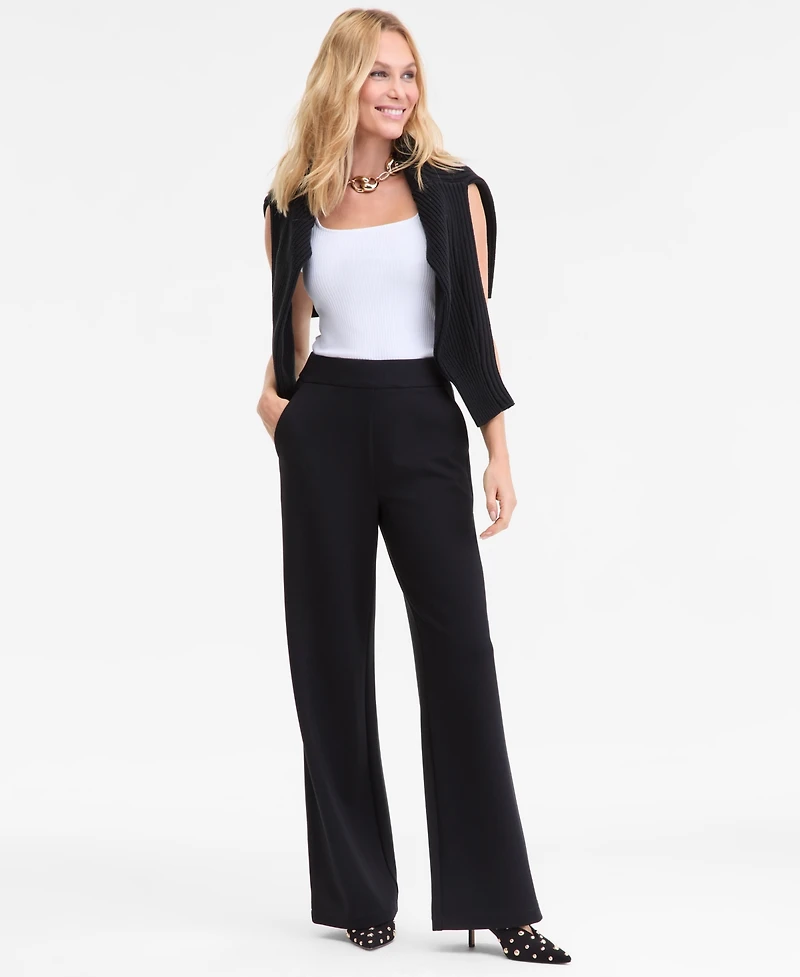 I.n.c. International Concepts Women's High-Rise Wide-Leg Pants, Macy's Exclusive