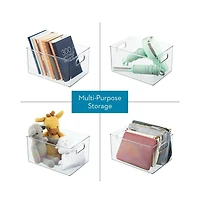 iDesign Pantry Storage Bin with Handles, Set of 2, Clear, Made in Usa