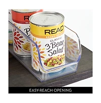 iDesign Narrow Pantry Bin for Kitchen Storage - Set of 4 - Clear